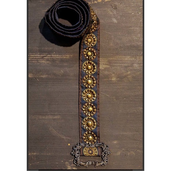 POL Accessories - POL. 💙 Embellished Belt with Ornate Buckle